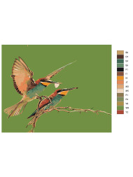 Raqamlar bo'yicha rasm "Ikki qush"