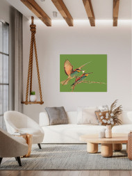 Raqamlar bo'yicha rasm "Ikki qush"