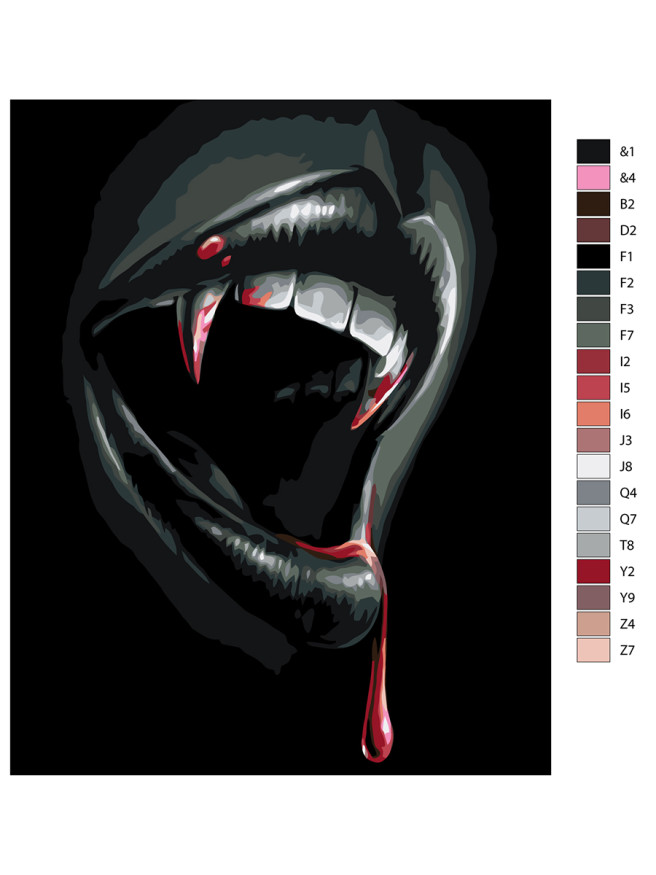 Raqamlar bo&amp;#039;yicha rasm &amp;quot;Vampir&amp;quot;