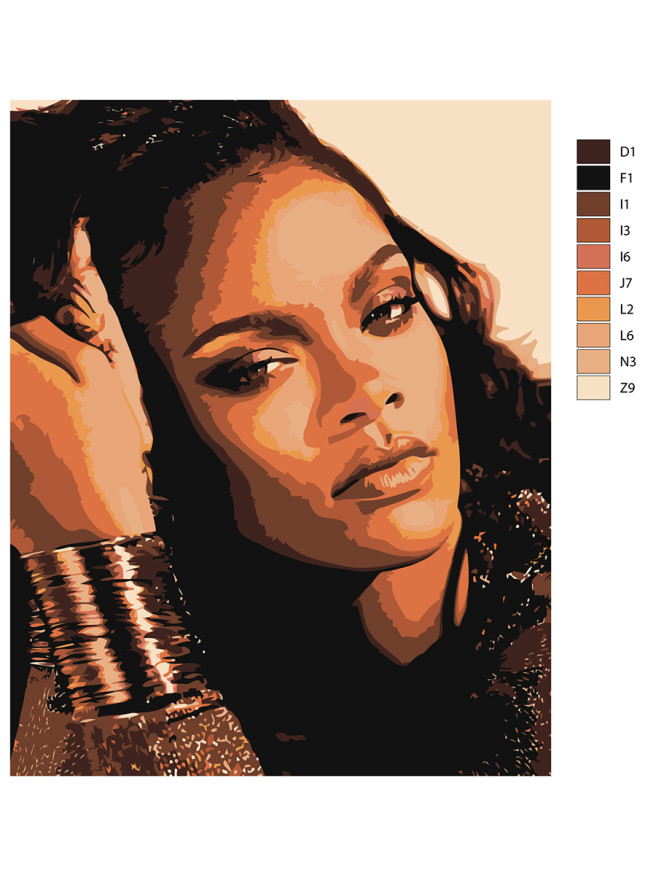 Raqamlar bo&amp;#039;yicha rasm &amp;quot;Rihanna&amp;quot;