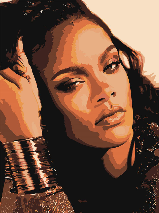 Raqamlar bo&amp;#039;yicha rasm &amp;quot;Rihanna&amp;quot;