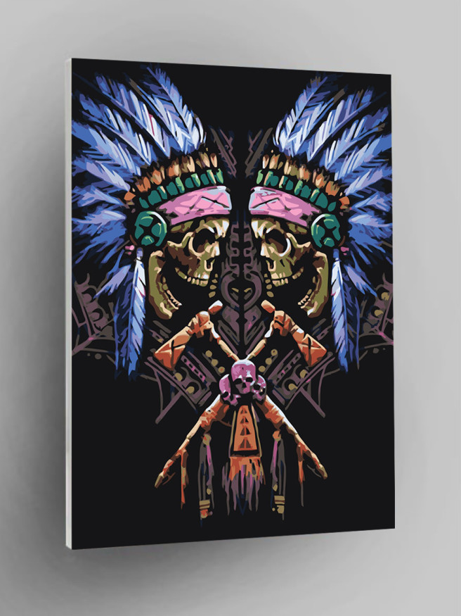 Картина по номерам &amp;quot;Два черепа&amp;quot;