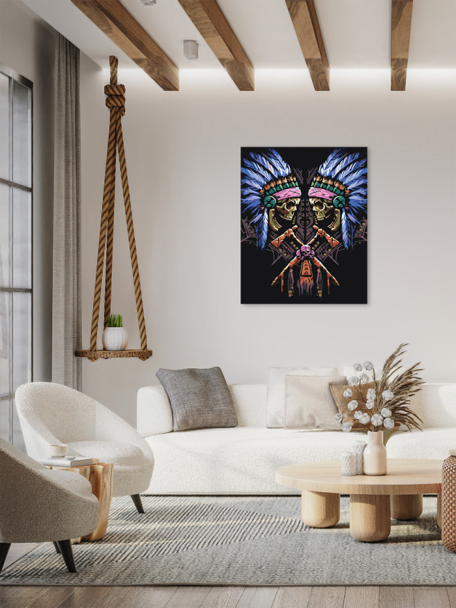 Картина по номерам &amp;quot;Два черепа&amp;quot;