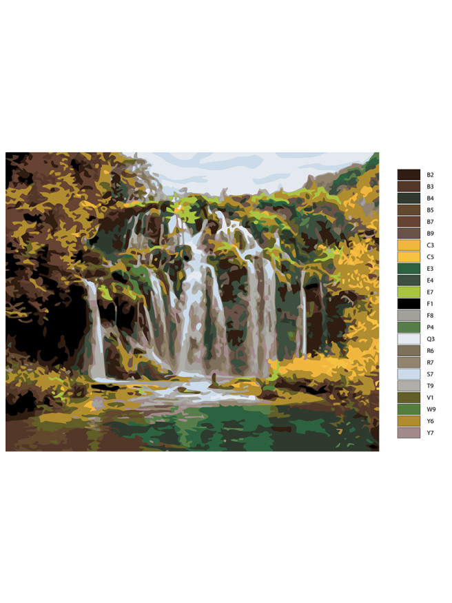 Картина по номерам &amp;quot;Водопад&amp;quot;