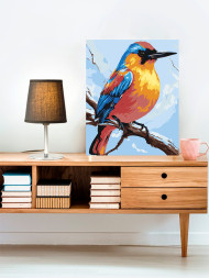 Raqamlar bo&#039;yicha rasm &quot;Filialdagi qush&quot;