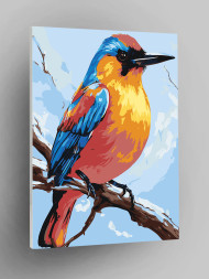 Raqamlar bo&#039;yicha rasm &quot;Filialdagi qush&quot;