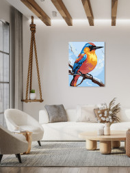 Raqamlar bo&#039;yicha rasm &quot;Filialdagi qush&quot;