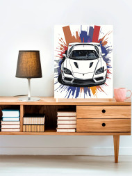 Картина по номерам &amp;quot;Машина для гонок&amp;quot;