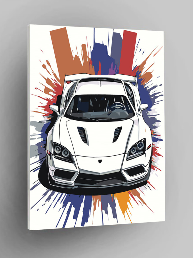 Raqamlar bo&amp;#039;yicha rasm &amp;quot;Poyga mashinasi&amp;quot;