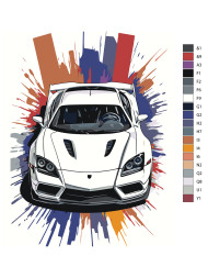 Картина по номерам &amp;quot;Машина для гонок&amp;quot;