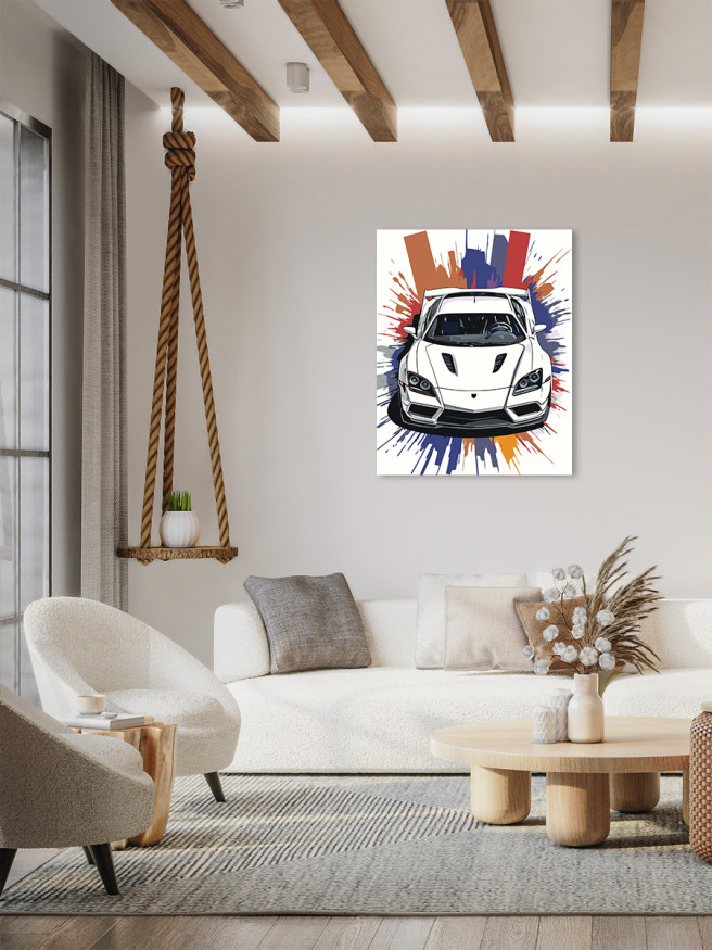 Raqamlar bo&amp;#039;yicha rasm &amp;quot;Poyga mashinasi&amp;quot;