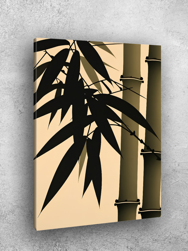 Holstga bosilgan poster &amp;quot;Issiq ranglarda bambuk&amp;quot;