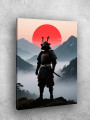 Постер на холсте &amp;quot;Самурай на фоне восхода солнца&amp;quot;