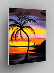 Raqamlar bo'yicha rasm "Yolg'iz palma"