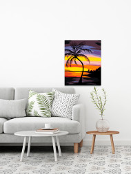 Raqamlar bo'yicha rasm "Yolg'iz palma"