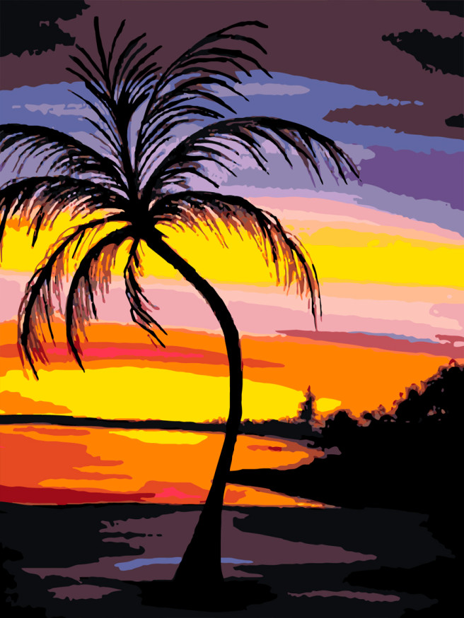 Raqamlar bo&amp;#039;yicha rasm &amp;quot;Yolg&amp;#039;iz palma&amp;quot;