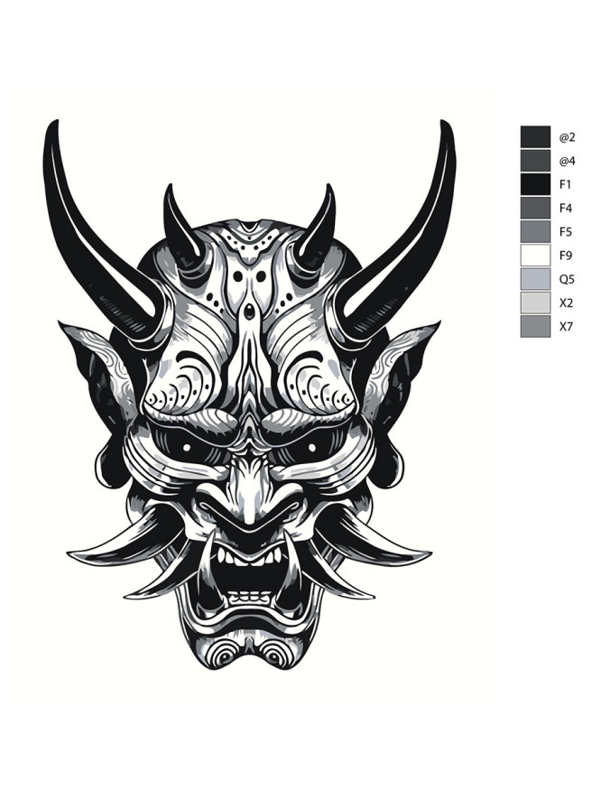 Raqamlar bo&amp;#039;yicha rasm &amp;quot;Jinning yuzi&amp;quot;