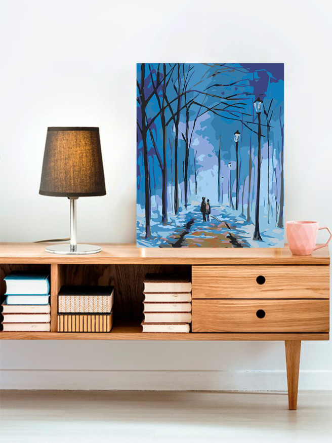 Raqamlar bo&amp;#039;yicha rasm &amp;quot;Qish oqshomi&amp;quot;