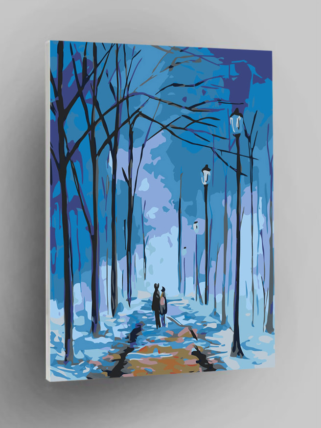 Raqamlar bo&amp;#039;yicha rasm &amp;quot;Qish oqshomi&amp;quot;