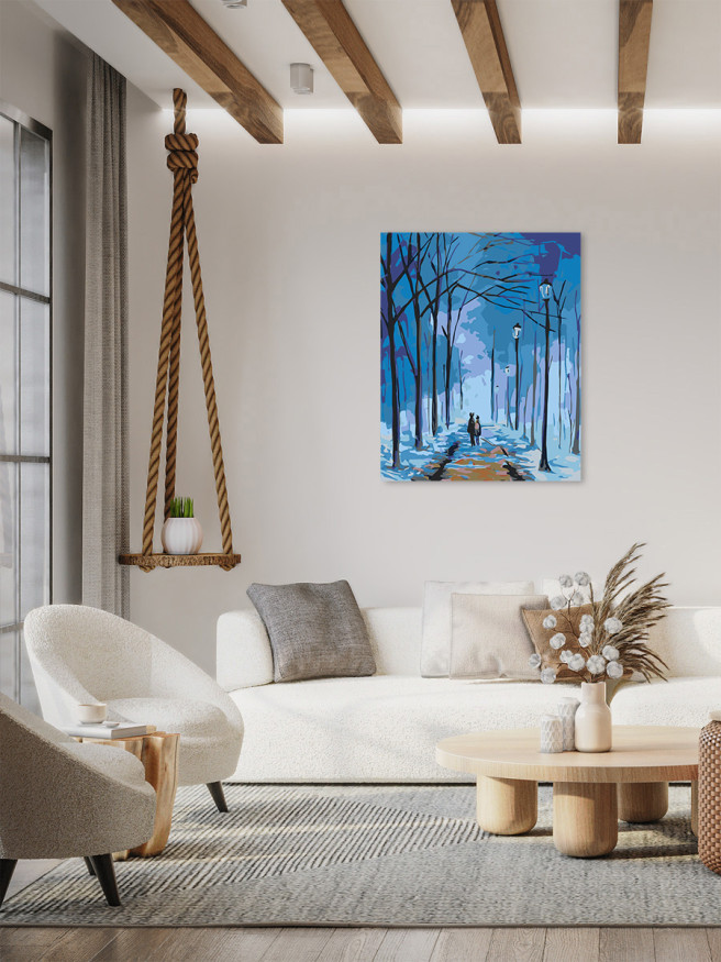 Raqamlar bo&amp;#039;yicha rasm &amp;quot;Qish oqshomi&amp;quot;