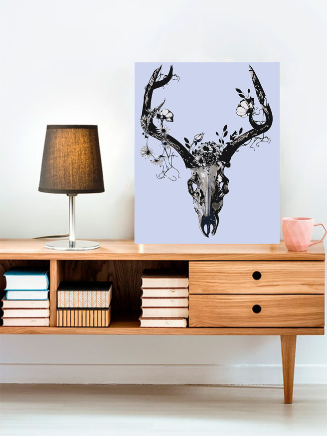 Raqamlar bo&amp;#039;yicha rasm &amp;quot;Gullar bilan bosh suyagi&amp;quot;