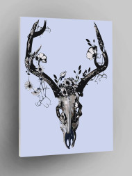 Картина по номерам &amp;quot;Череп с цветами&amp;quot;