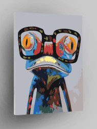 Raqamlar bo&#039;yicha rasm &quot;Ko&#039;zoynakli qurbaqa&quot;