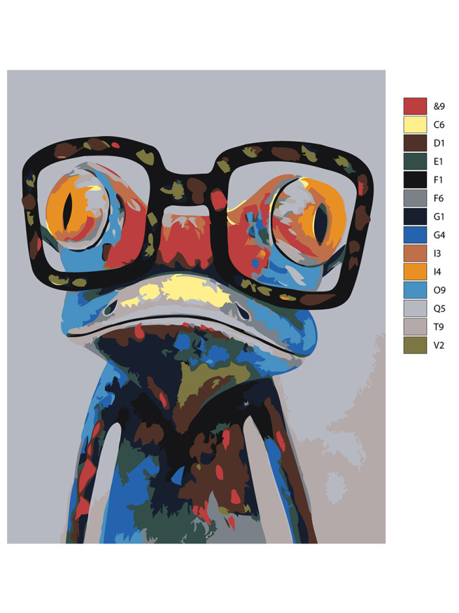 Raqamlar bo&amp;#039;yicha rasm &amp;quot;Ko&amp;#039;zoynakli qurbaqa&amp;quot;