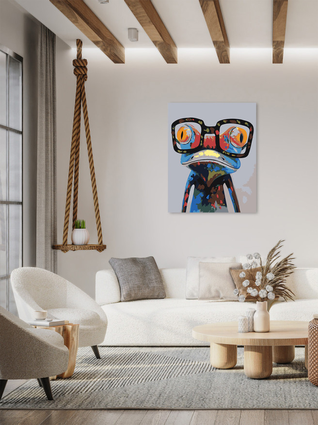 Raqamlar bo&amp;#039;yicha rasm &amp;quot;Ko&amp;#039;zoynakli qurbaqa&amp;quot;