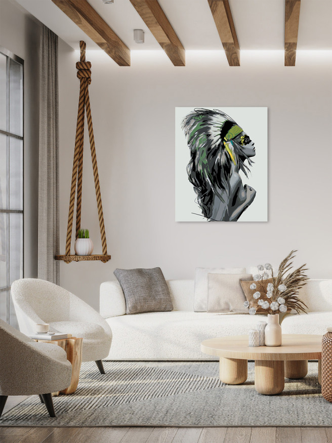 Картина по номерам &amp;quot;Девушка в шапке&amp;quot;