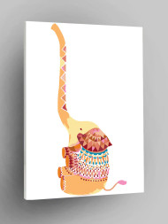 Raqamlar bo'yicha rasm "Fil"