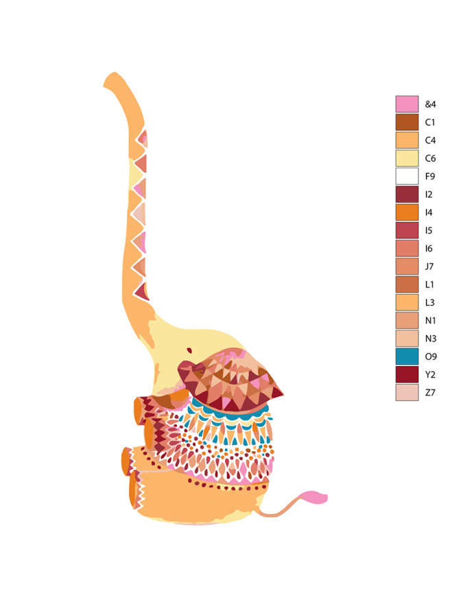 Raqamlar bo&amp;#039;yicha rasm &amp;quot;Fil&amp;quot;