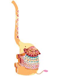 Raqamlar bo'yicha rasm "Fil"