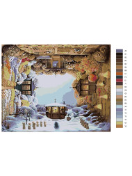 Raqamlar bo&#039;yicha rasm &quot;Ajoyib manzara&quot;