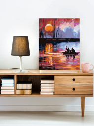 Картина по номерам &amp;quot;Пара на лодке в озере&amp;quot;