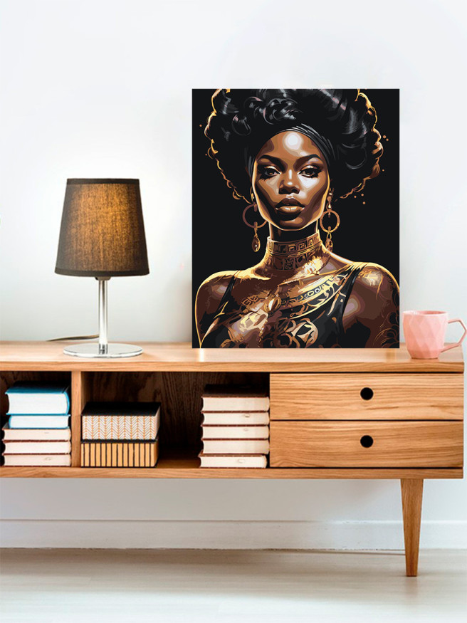 Картина по номерам &amp;quot;Темнокожая красавица&amp;quot;
