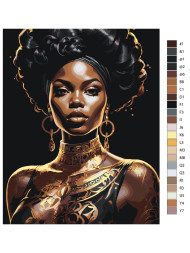 Raqamlar bo&#039;yicha rasm &quot;To&#039;q rangli go&#039;zallik&quot;