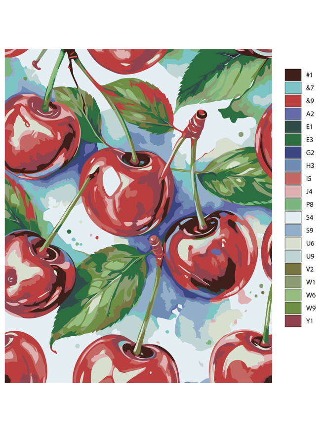 Картина по номерам &amp;quot;Сочная черешня&amp;quot;