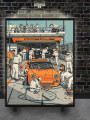 Постер на холсте &amp;quot;Пит-стоп Porsche&amp;quot;