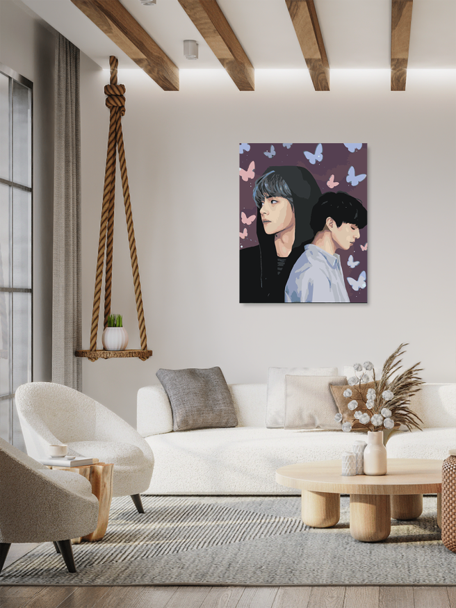 Raqamlar bo‘yicha rasm &amp;quot;BTS V va Jungkook&amp;quot;