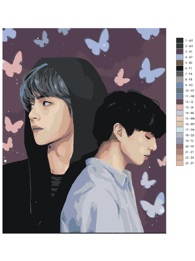 Raqamlar bo‘yicha rasm &amp;quot;BTS V va Jungkook&amp;quot;