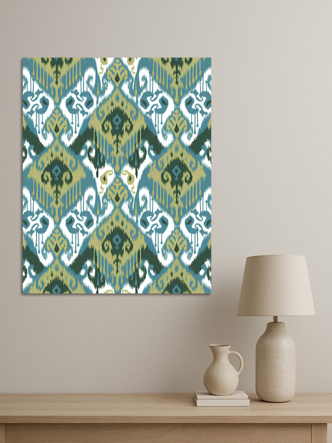 Holstga bosilgan poster &amp;quot;Zumrad sharqona naqsh&amp;quot;