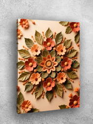 Holstga bosilgan poster &quot;Gul mandala naqshi&quot;