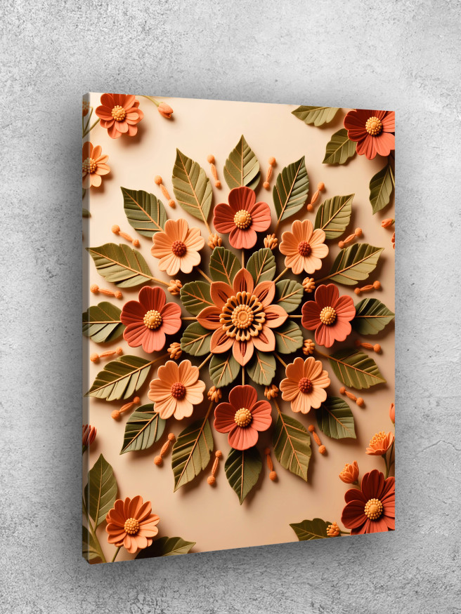 Holstga bosilgan poster &amp;quot;Gul mandala naqshi&amp;quot;