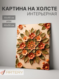 Holstga bosilgan poster &quot;Gul mandala naqshi&quot;