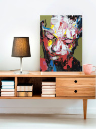 Картина по номерам &amp;quot;Девушка с яркими красками&amp;quot;