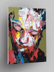 Картина по номерам &amp;quot;Девушка с яркими красками&amp;quot;