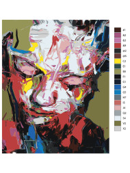 Картина по номерам &amp;quot;Девушка с яркими красками&amp;quot;