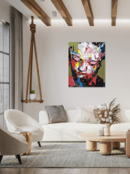 Картина по номерам &amp;quot;Девушка с яркими красками&amp;quot;