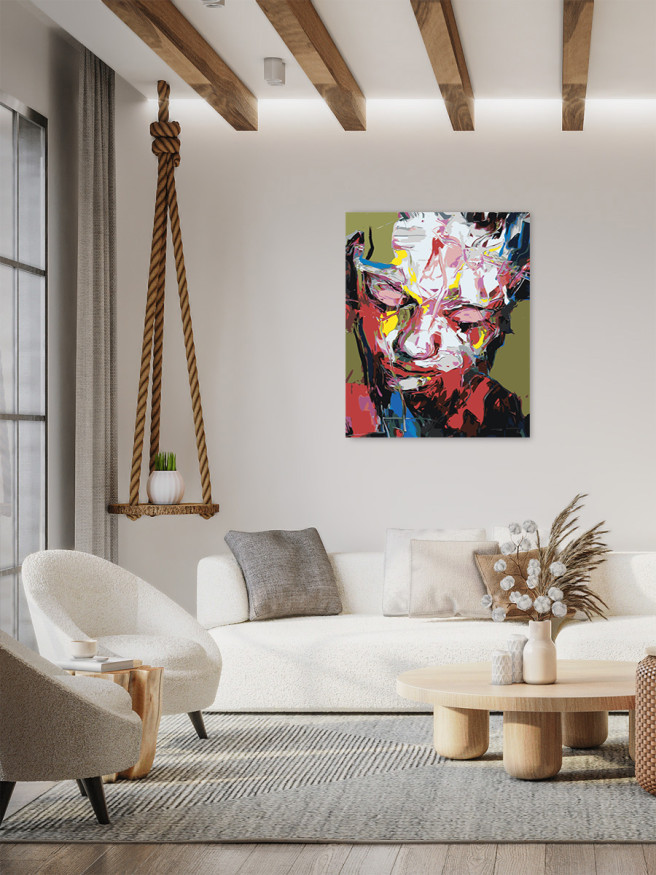 Raqamlar bo&amp;#039;yicha rasm &amp;quot;Yorqin ranglarga ega qiz&amp;quot;